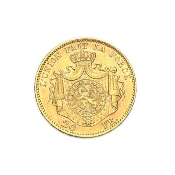 20 Francs Léopold II (Belgique) – Image 2
